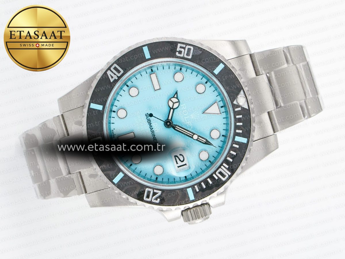 Rolex Submariner DIW Sandblasted Tiffany Blue Dial on SS VS3135 - Görsel 8
