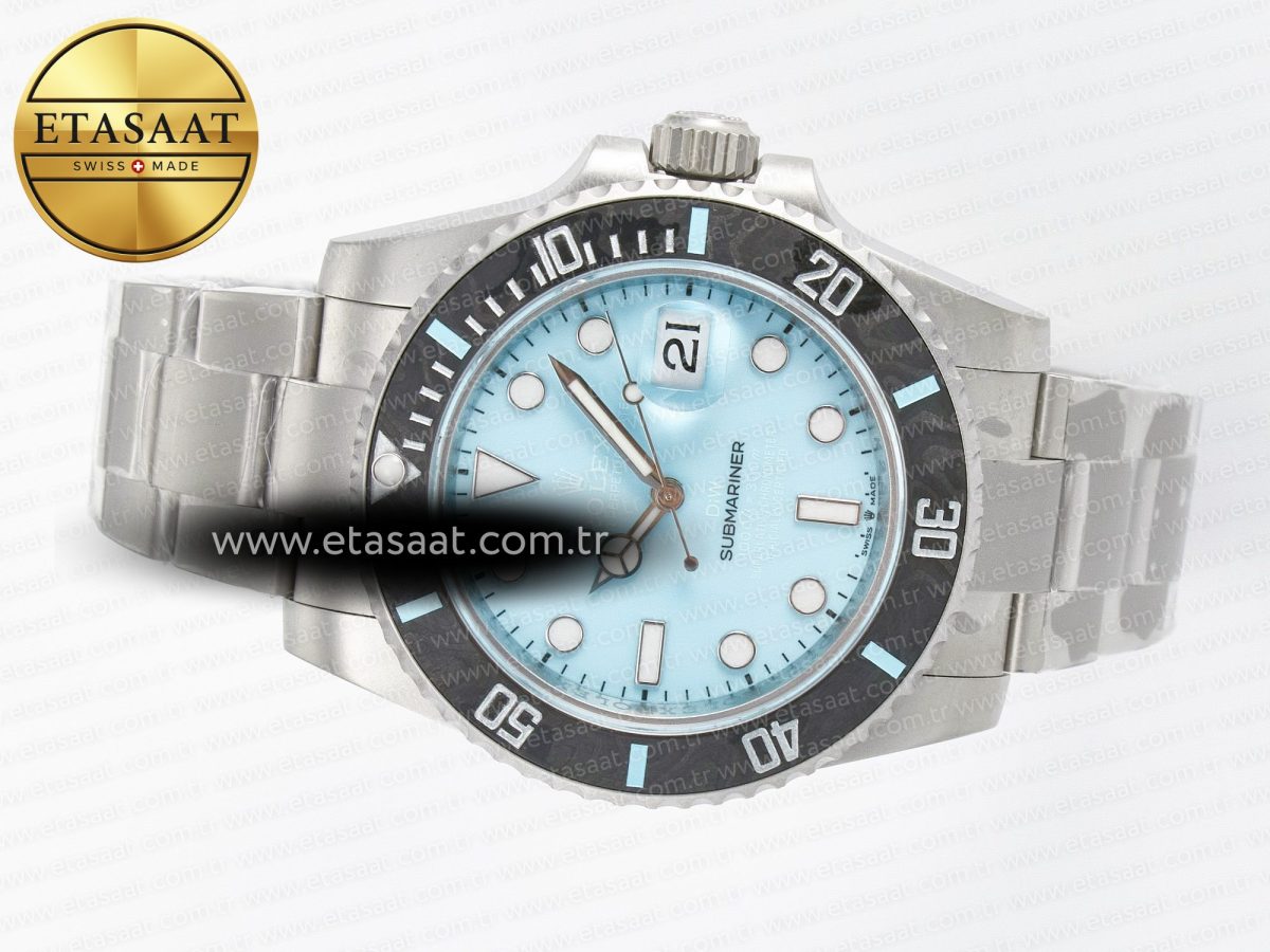 Rolex Submariner DIW Sandblasted Tiffany Blue Dial on SS VS3135 - Görsel 9