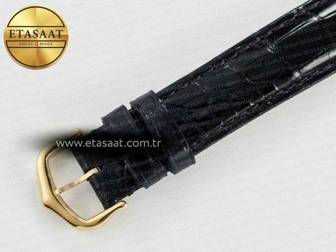 Tank Louis Cartier Small YG 29mm DRF 1:1 Best Edition Black Dial on Black Leather Strap Swiss Quartz - Görsel 17
