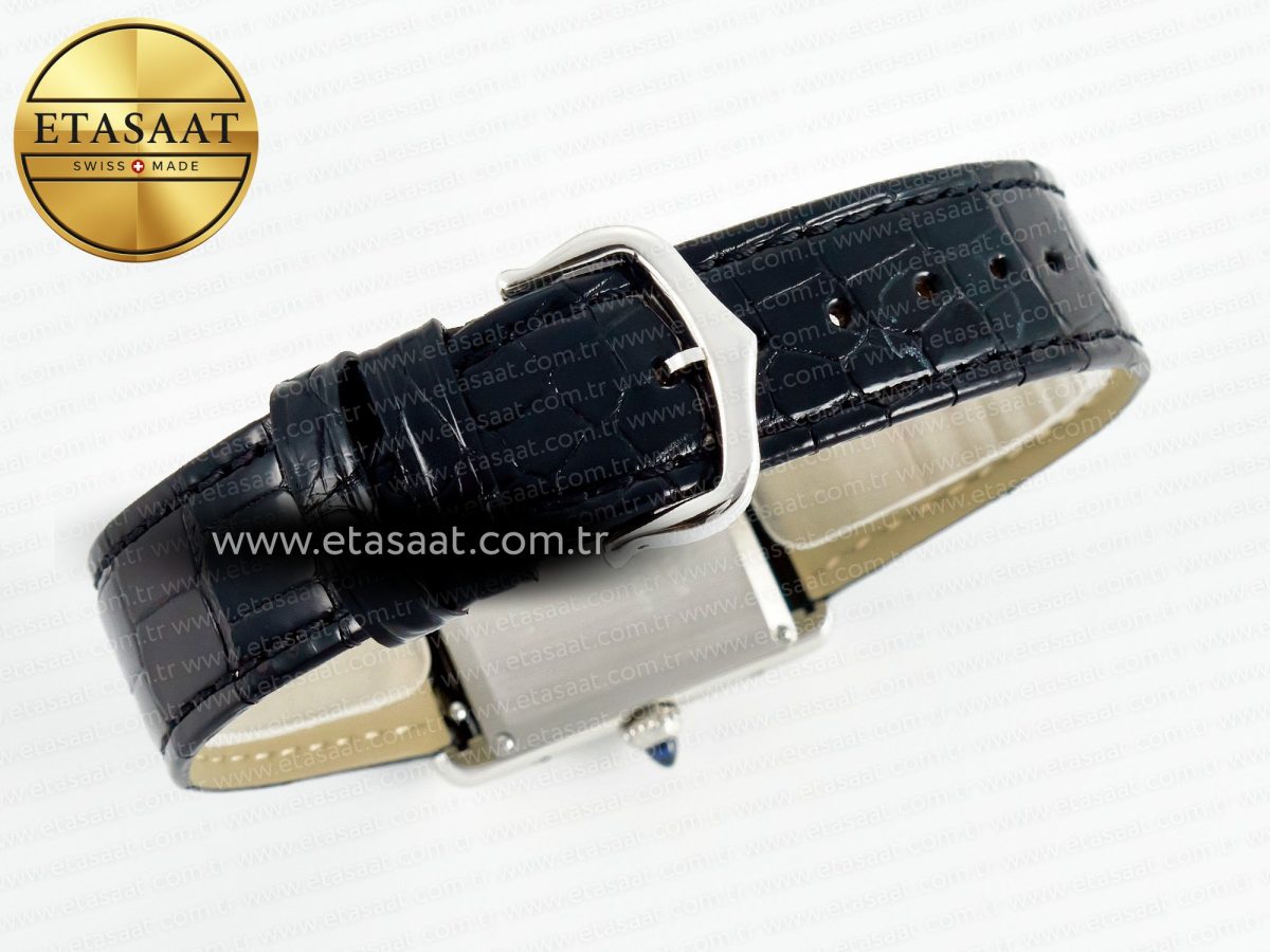 Cartier Tank Must Large Black Leather Strap Swiss Quartz - Görsel 14