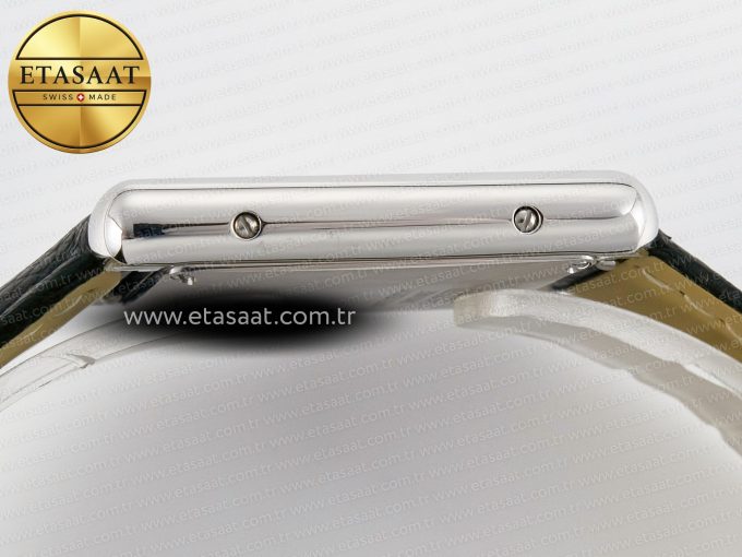 Tank Must Large SS 33.7mm DRF 1:1 Best Edition White Dial on Black Leather Strap Swiss Quartz - Görsel 12
