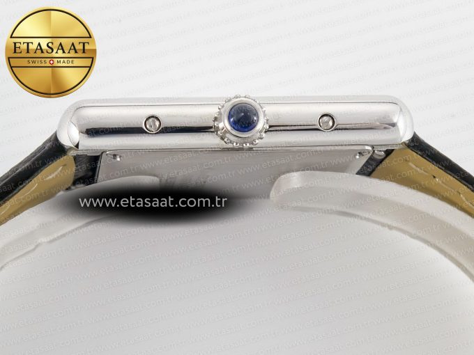 Tank Must Large SS 33.7mm DRF 1:1 Best Edition White Dial on Black Leather Strap Swiss Quartz - Görsel 13