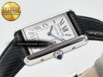 Tank Must Large SS 33.7mm DRF 1:1 Best Edition White Dial on Black Leather Strap Swiss Quartz - Görsel 6