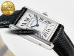 Tank Must Large SS 33.7mm DRF 1:1 Best Edition White Dial on Black Leather Strap Swiss Quartz - Görsel 7