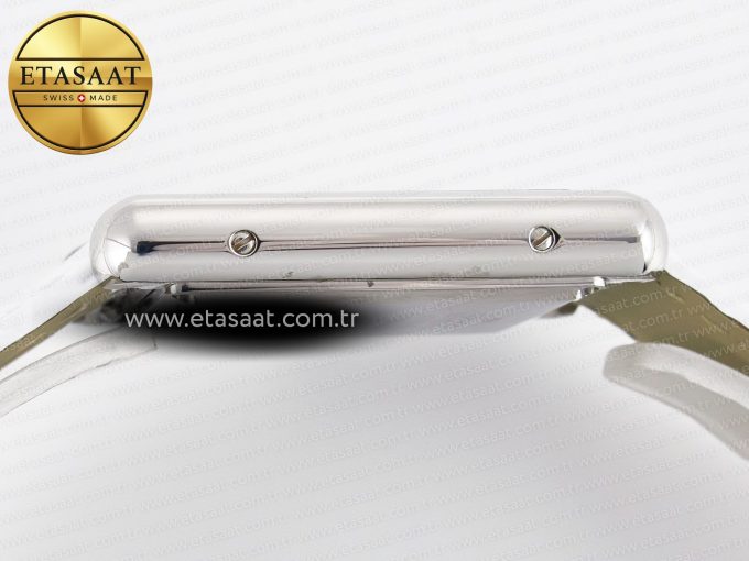 Tank Must Large SS 33.7mm DRF 1:1 Best Edition White Dial on White Leather Strap Swiss Quartz - Görsel 12