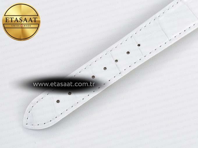 Tank Must Large SS 33.7mm DRF 1:1 Best Edition White Dial on White Leather Strap Swiss Quartz - Görsel 16