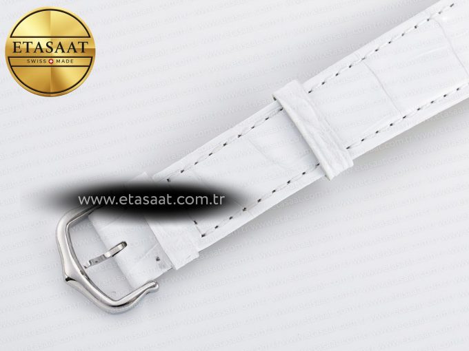 Tank Must Large SS 33.7mm DRF 1:1 Best Edition White Dial on White Leather Strap Swiss Quartz - Görsel 17