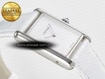 Tank Must Large SS 33.7mm DRF 1:1 Best Edition White Dial on White Leather Strap Swiss Quartz - Görsel 7