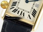 Tank Must Large YG 33.7mm DRF 1:1 Best Edition YG Dial on Black Leather Strap Swiss Quartz - Görsel 12