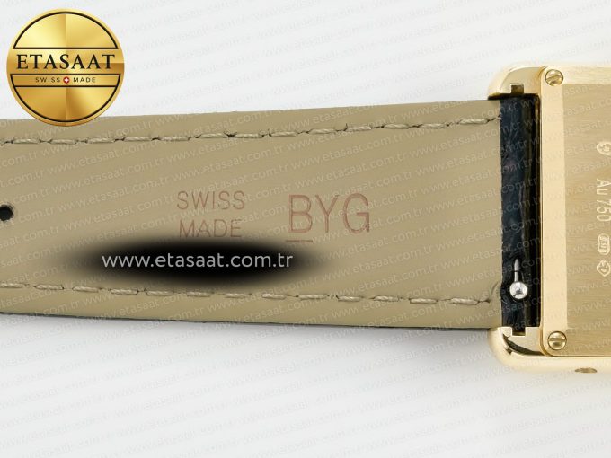 Tank Must Large YG 33.7mm DRF 1:1 Best Edition YG Dial on Black Leather Strap Swiss Quartz - Görsel 21