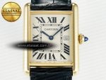 Tank Must Large YG 33.7mm DRF 1:1 Best Edition YG Dial on Black Leather Strap Swiss Quartz - Görsel 4