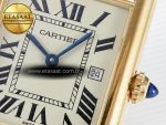 Tank Must Large YG 33.7mm DRF 1:1 Best Edition YG Dial on Brown Leather Strap Swiss Quartz - Görsel 11