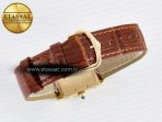 Tank Must Large YG 33.7mm DRF 1:1 Best Edition YG Dial on Brown Leather Strap Swiss Quartz - Görsel 15