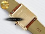 Tank Must Large YG 33.7mm DRF 1:1 Best Edition YG Dial on Brown Leather Strap Swiss Quartz - Görsel 16
