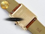 Tank Must Large YG 33.7mm DRF 1:1 Best Edition YG Dial on Brown Leather Strap Swiss Quartz - Görsel 16