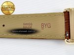 Tank Must Large YG 33.7mm DRF 1:1 Best Edition YG Dial on Brown Leather Strap Swiss Quartz - Görsel 21