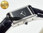 Tank Must Small SS 29mm DRF 1:1 Best Edition Black Dial on Black Leather Strap Swiss Quartz - Görsel 6