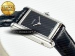 Tank Must Small SS 29mm DRF 1:1 Best Edition Black Dial on Black Leather Strap Swiss Quartz - Görsel 7