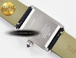 Tank Must Small SS 29mm DRF 1:1 Best Edition White Dial Diamonds Bezel on Black Calfskin Strap Swiss Quartz - Görsel 15