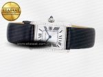 Tank Must Small SS 29mm DRF 1:1 Best Edition White Dial Diamonds Bezel on Black Calfskin Strap Swiss Quartz - Görsel 9