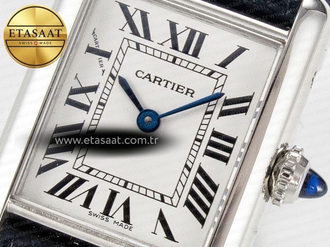 Tank Must Small SS 29mm DRF 1:1 Best Edition White Dial on Black Leather Strap Swiss Quartz - Görsel 10