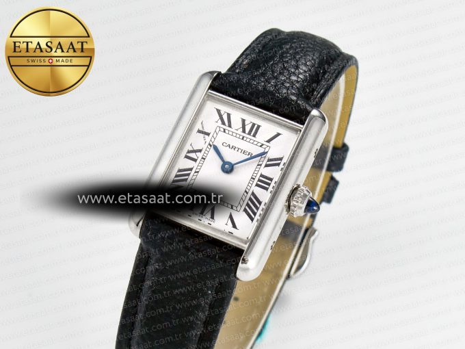 Tank Must Small SS 29mm DRF 1:1 Best Edition White Dial on Black Leather Strap Swiss Quartz - Görsel 2