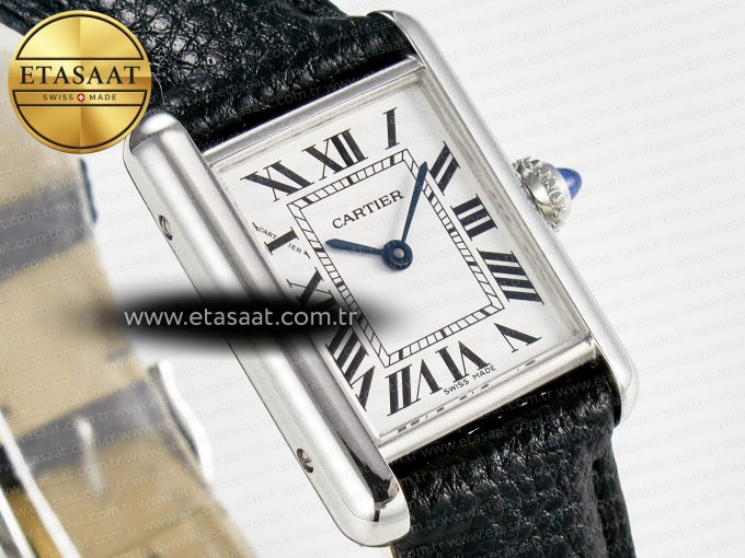 Tank Must Small SS 29mm DRF 1:1 Best Edition White Dial on Black Leather Strap Swiss Quartz - Görsel 5