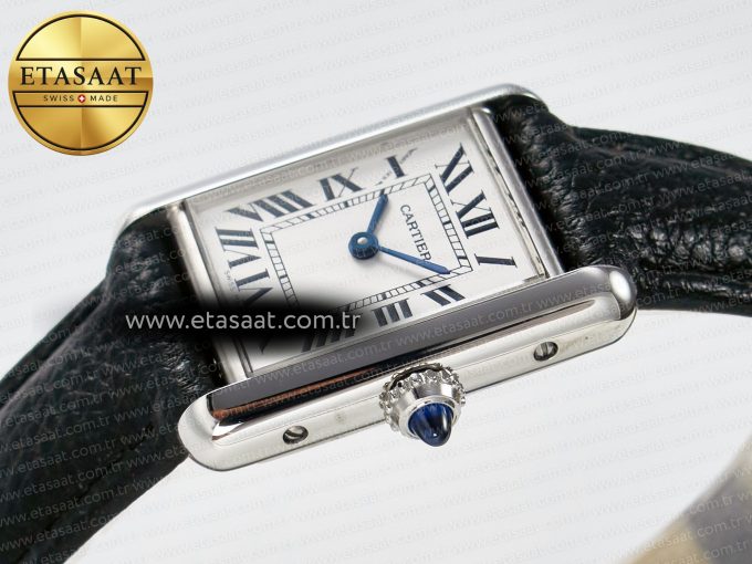 Tank Must Small SS 29mm DRF 1:1 Best Edition White Dial on Black Leather Strap Swiss Quartz - Görsel 6