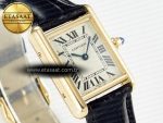 Tank Must Small YG 29mm DRF 1:1 Best Edition YG Dial on Black Leather Strap Swiss Quartz - Görsel 5