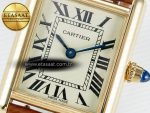 Tank Must Small YG 29mm DRF 1:1 Best Edition YG Dial on Brown Leather Strap Swiss Quartz - Görsel 10