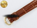 Tank Must Small YG 29mm DRF 1:1 Best Edition YG Dial on Brown Leather Strap Swiss Quartz - Görsel 17