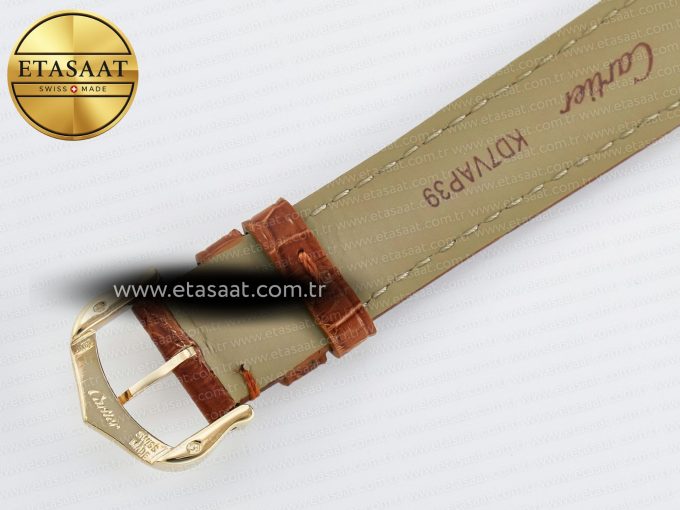 Tank Must Small YG 29mm DRF 1:1 Best Edition YG Dial on Brown Leather Strap Swiss Quartz - Görsel 18