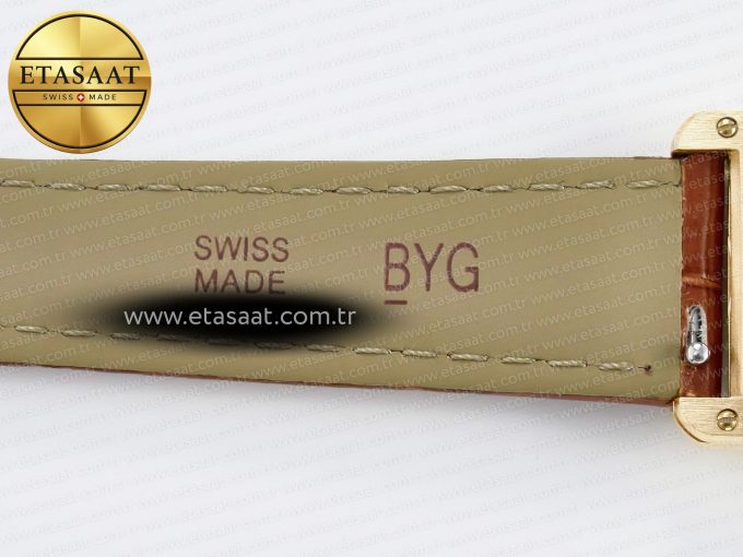 Tank Must Small YG 29mm DRF 1:1 Best Edition YG Dial on Brown Leather Strap Swiss Quartz - Görsel 20