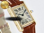 Tank Must Small YG 29mm DRF 1:1 Best Edition YG Dial on Brown Leather Strap Swiss Quartz - Görsel 5