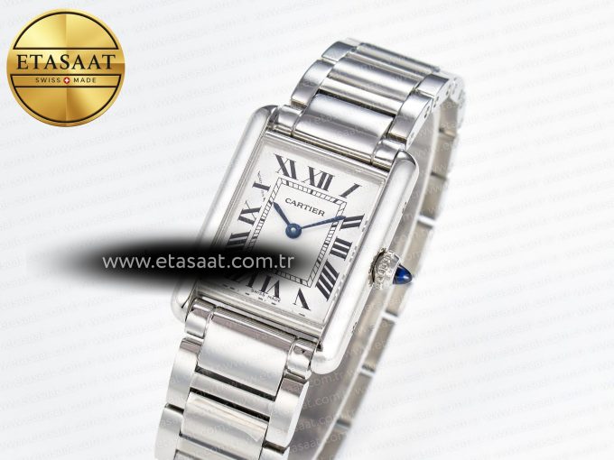 Tank Must SS 33.7mm DRF 1:1 Best Edition White Dial on SS Bracelet Jap Quartz - Görsel 1