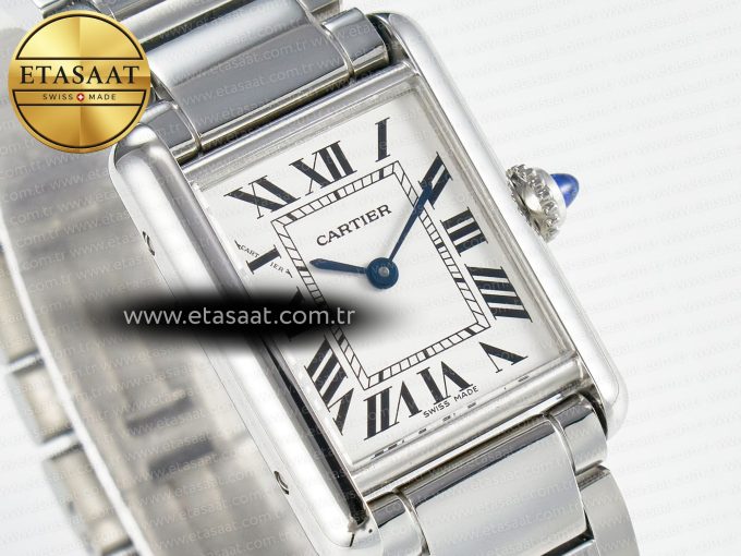 Tank Must SS 33.7mm DRF 1:1 Best Edition White Dial on SS Bracelet Jap Quartz - Görsel 5