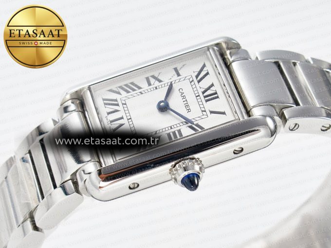 Tank Must SS 33.7mm DRF 1:1 Best Edition White Dial on SS Bracelet Jap Quartz - Görsel 6