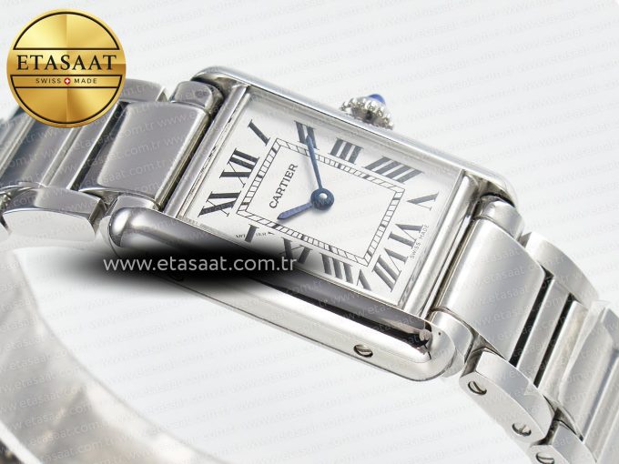 Tank Must SS 33.7mm DRF 1:1 Best Edition White Dial on SS Bracelet Jap Quartz - Görsel 7