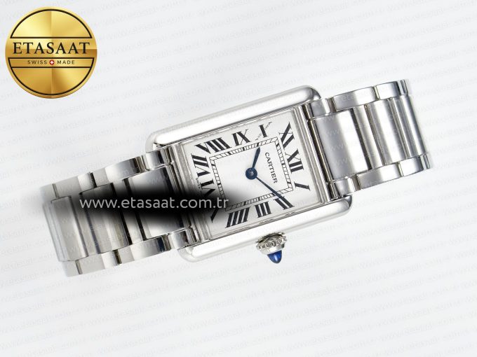Tank Must SS 33.7mm DRF 1:1 Best Edition White Dial on SS Bracelet Jap Quartz - Görsel 8