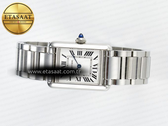 Tank Must SS 33.7mm DRF 1:1 Best Edition White Dial on SS Bracelet Jap Quartz - Görsel 9