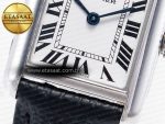 Tank Solo Ladies 28mm SS AF 1:1 Best Edition White Dial on Black Leather Strap Ronda Quartz - Görsel 11