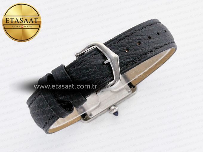 Tank Solo Ladies 28mm SS AF 1:1 Best Edition White Dial on Black Leather Strap Ronda Quartz - Görsel 14