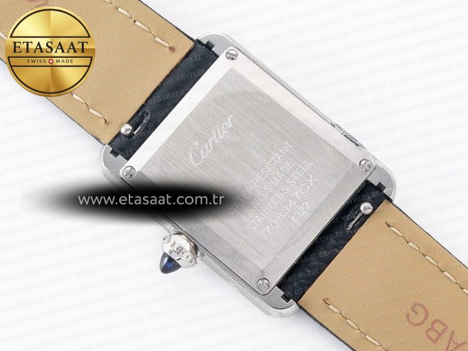 Tank Solo Ladies 28mm SS AF 1:1 Best Edition White Dial on Black Leather Strap Ronda Quartz - Görsel 15