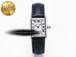 Tank Solo Ladies 28mm SS AF 1:1 Best Edition White Dial on Black Leather Strap Ronda Quartz - Görsel 3