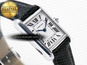 Tank Solo Ladies 28mm SS AF 1:1 Best Edition White Dial on Black Leather Strap Ronda Quartz - Görsel 7