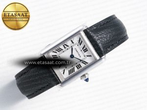 Tank Solo Ladies 28mm SS AF 1:1 Best Edition White Dial on Black Leather Strap Ronda Quartz - Görsel 8