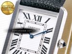Tank Solo Ladies 33.7mm SS AF 1:1 Best Edition White Dial on Black Leather Strap Ronda Quartz - Görsel 10