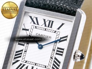 Tank Solo Ladies 33.7mm SS AF 1:1 Best Edition White Dial on Black Leather Strap Ronda Quartz - Görsel 10