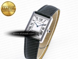 Tank Solo Ladies 33.7mm SS AF 1:1 Best Edition White Dial on Black Leather Strap Ronda Quartz - Görsel 2