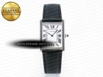 Tank Solo Ladies 33.7mm SS AF 1:1 Best Edition White Dial on Black Leather Strap Ronda Quartz - Görsel 3